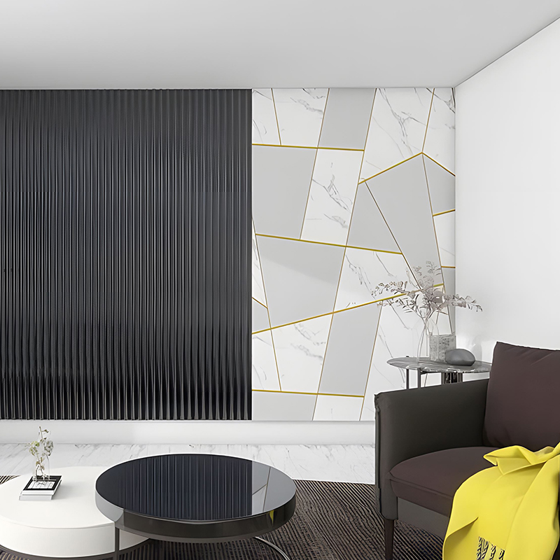 Decorație de perete de fundal pentru sufragerie geometrică aurita Film de transfer PET