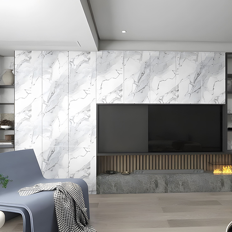 Decorație de perete de fundal de apartament de nor aurit cu stâncă Film de transfer PET