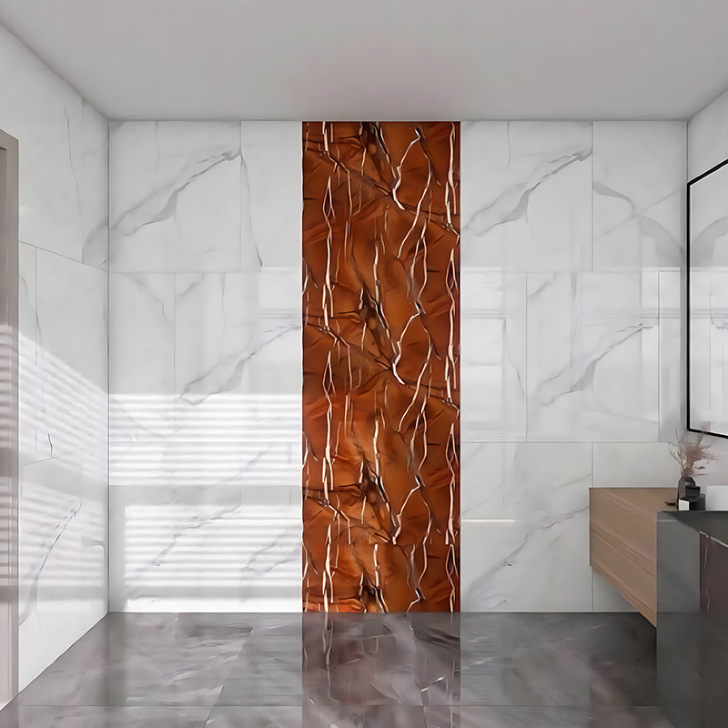 Rainforest Brown Texturat Backsplash Decorare PET Film de transfer termic